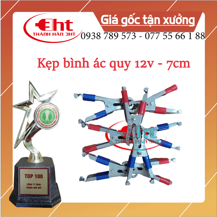 Kẹp bình Ắc quy Xanh Đỏ 30A - 7Cm - 1 cặp