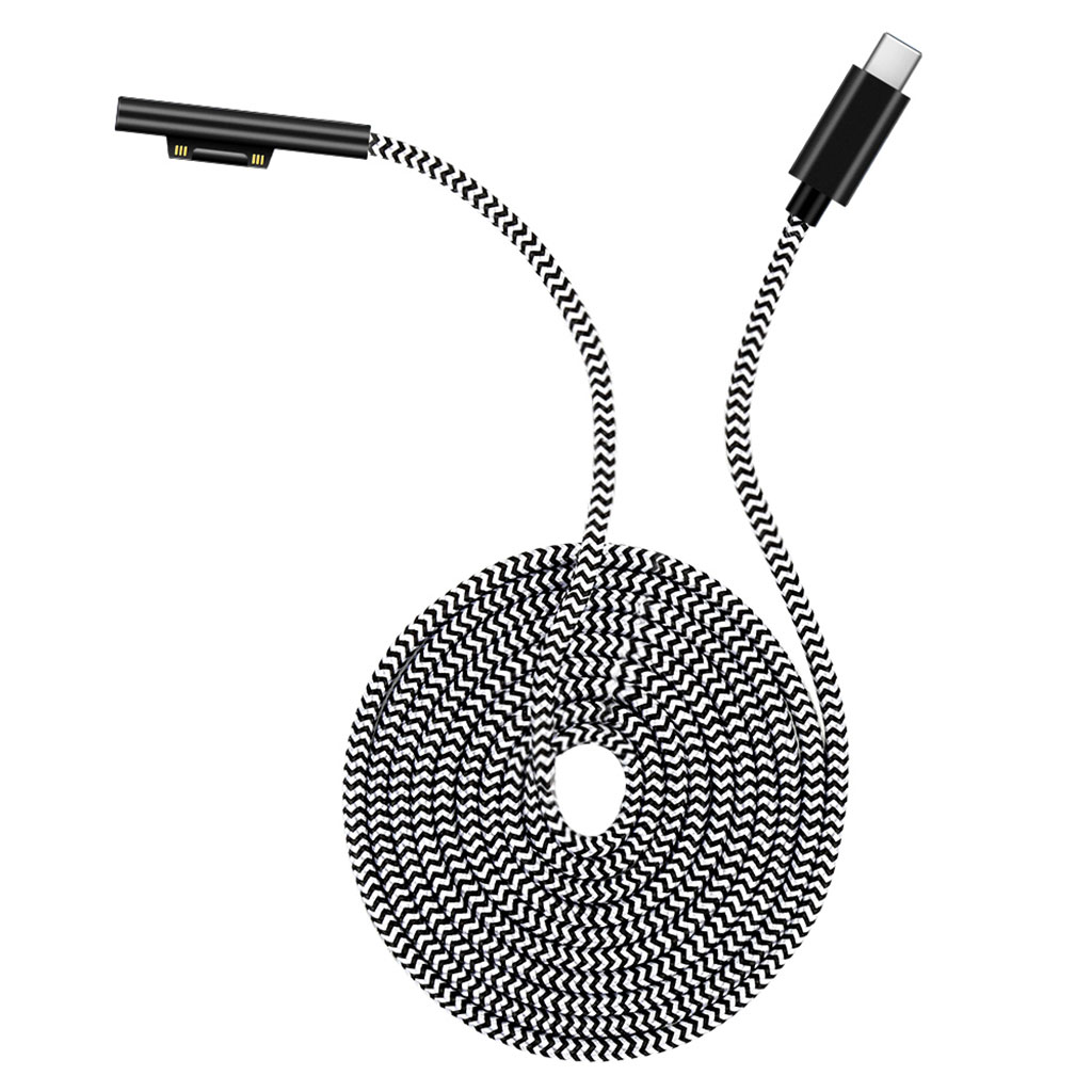 15V 3A loại USB-C cung cấp điện cho Microsoft Surface Pro 3 4 5 6 7 sạc PD cáp cho Bộ chuyển đổi cho DC Dây sạc nhanh ta