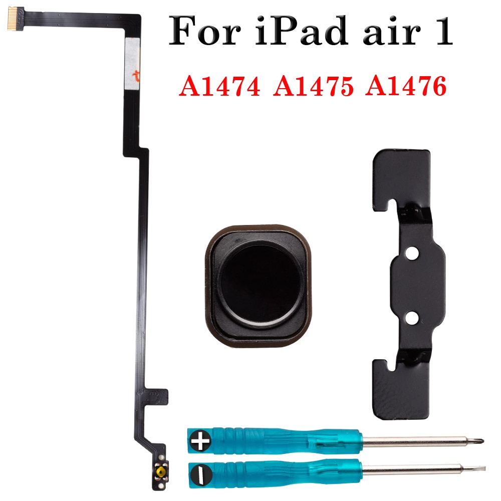 1Set Home Button Key With Flex Cable Compatible For Ipad Air 1 A1474 A1475 A1476
