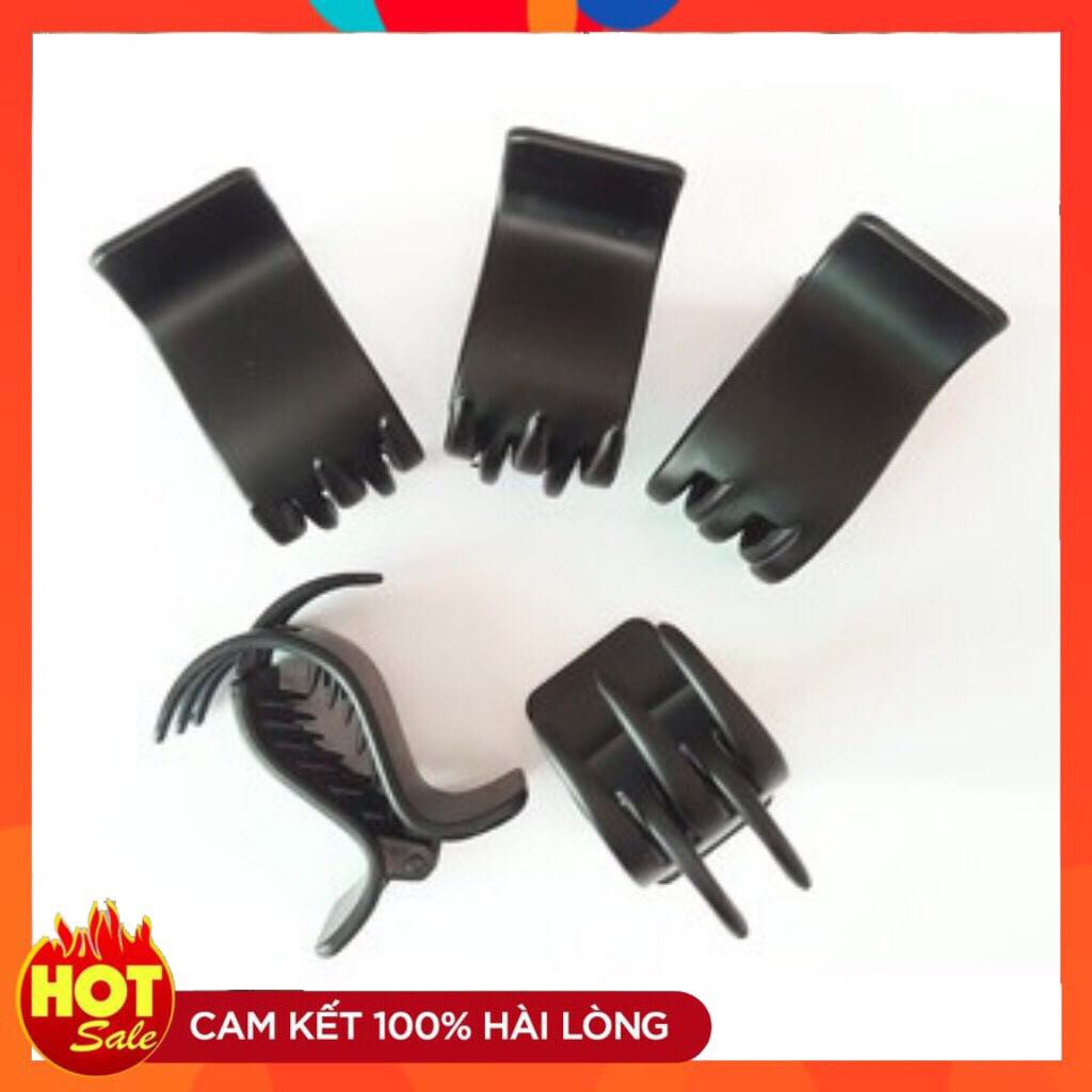 Set 12 kẹp càng cua đen nhám, kẹp tóc càng cua [ Nhựa Dẻo Không Gãy ]
