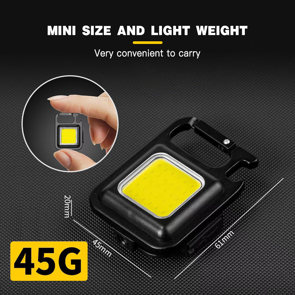 Di động LIXADA đèn pin mini có thể sạc qua USB đèn LED chiếu sáng trên tàu đèn Đèn móc khóa với cái mở nắp chai cho đi câu đi bộ đường dài cắm trại khẩn cấp ngoài trời
