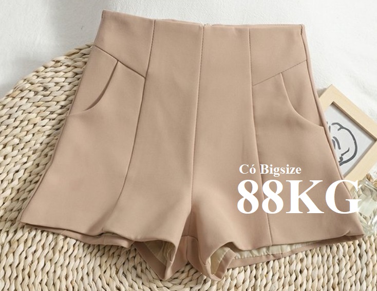 Quần Short nữ Lưng Cao Có Bigsize 90KG Vải Tuyết Mưa Dày Đẹp