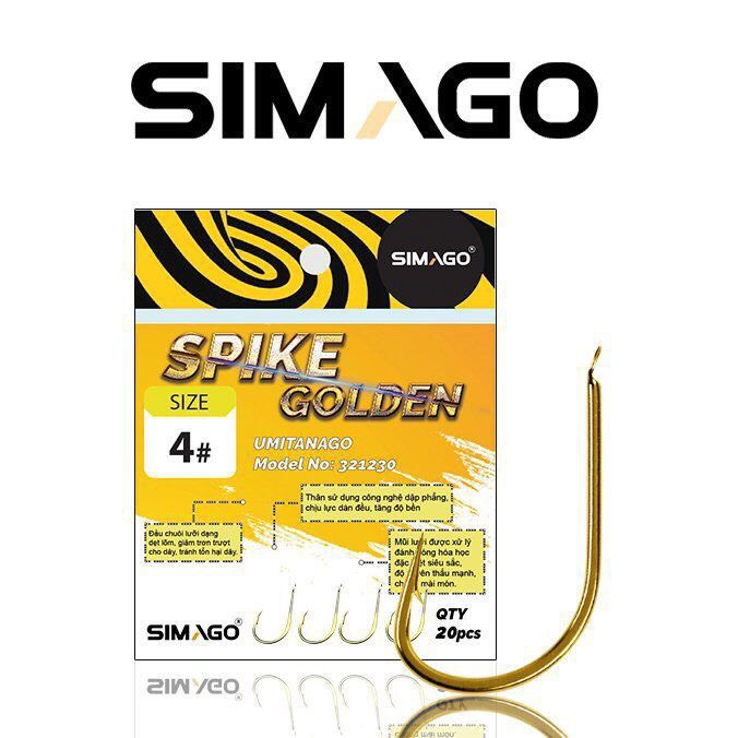 Lưỡi Simago Spike Golden titan hợp kim có ngạnh