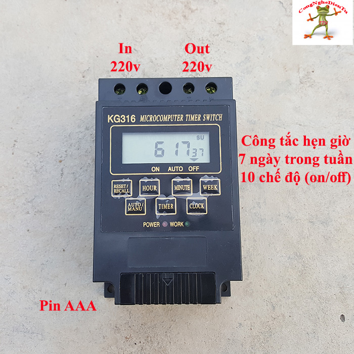 (Hcm) Công tắc hẹn giờ KG316 thế hệ mới