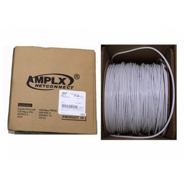 Cable LAN AMPLX 0332/3332 CAT 5 UTP (300m, Trắng) - Cáp mạng