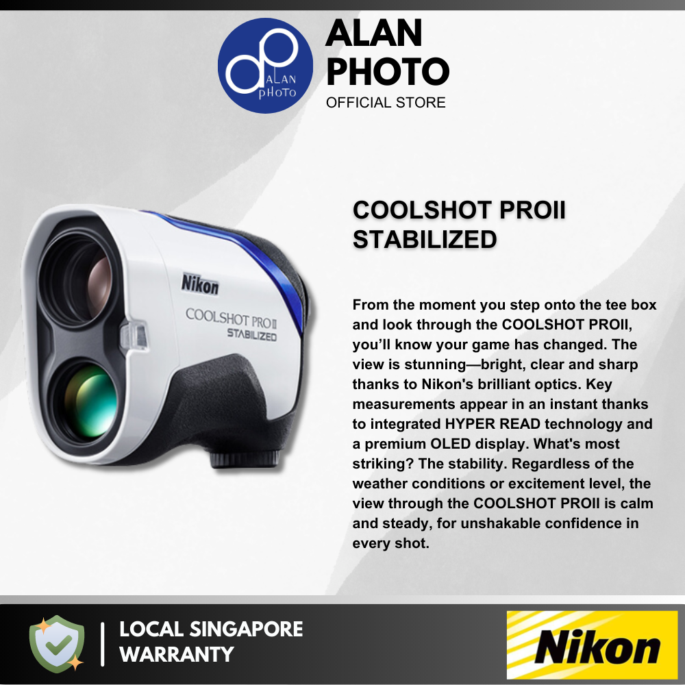 Nikon CoolShot Pro II Stabilized Laser Rangefinder 6x21 (BKA157YA