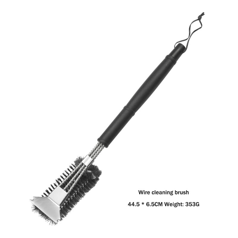 Stainless steel cleaning brushes, kitchen cleaning tools, pot bottoms, decontamination wire brushes, grill grill nets, wire brushes