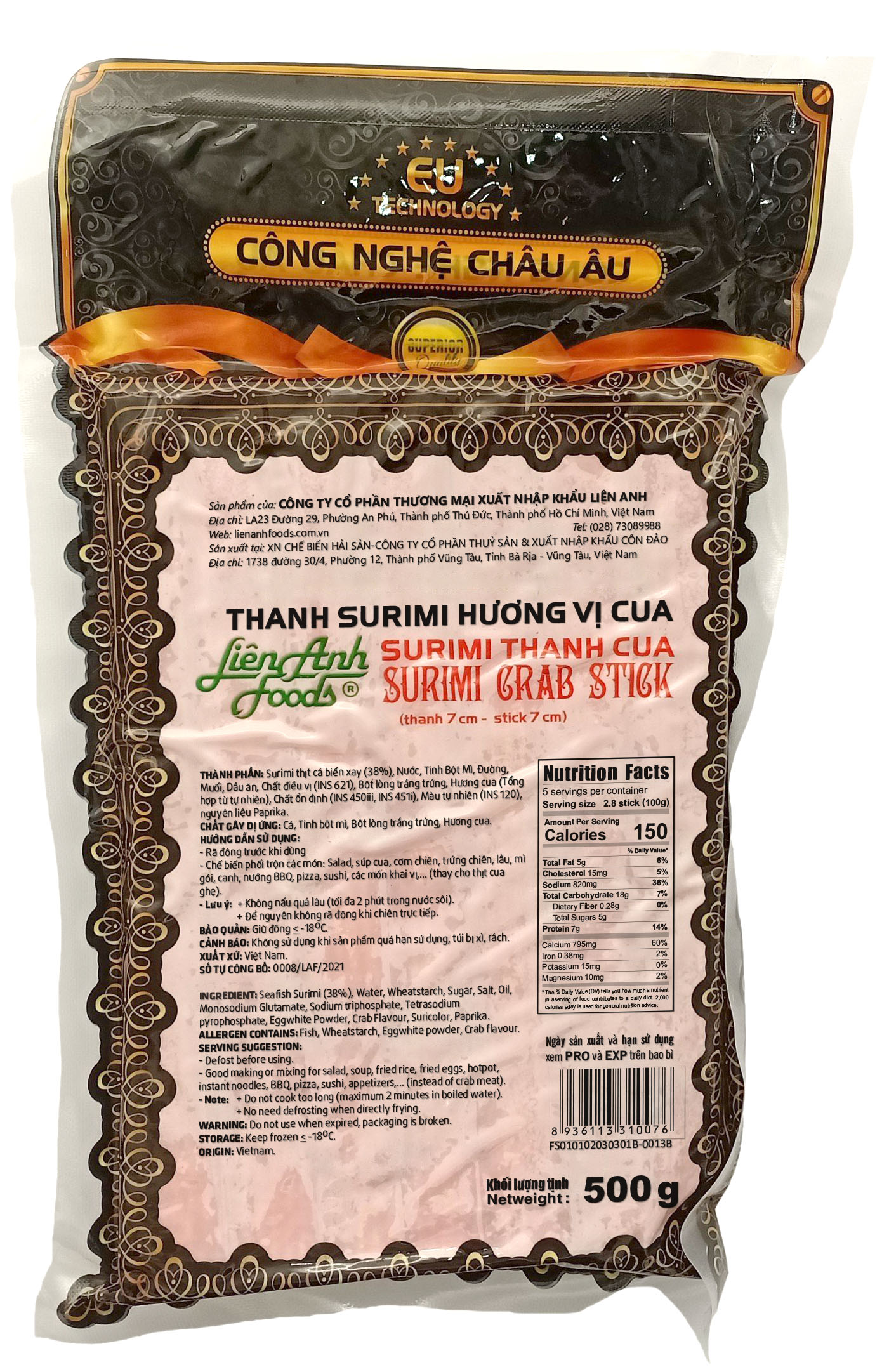 [CHỈ GIAO HỎA TỐC HCM] - THANH CUA LIÊN ANH 500G