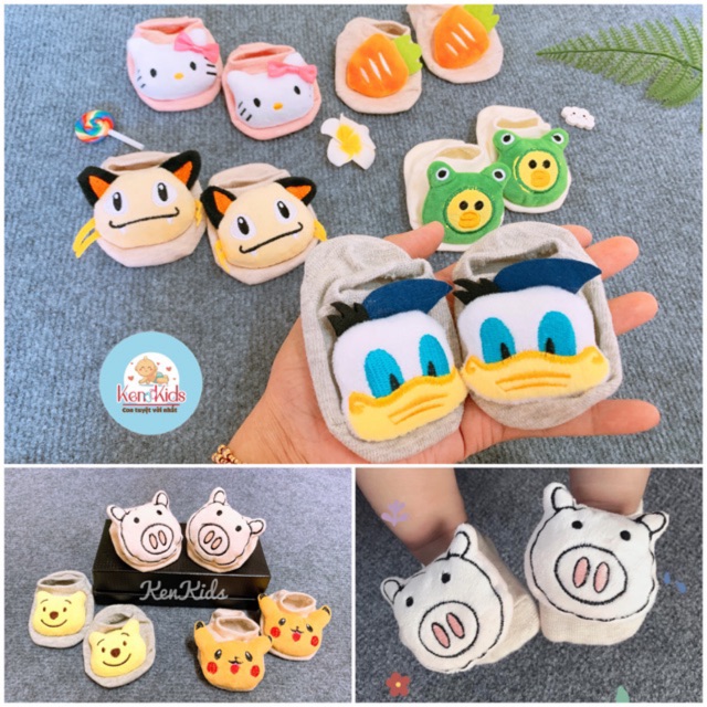 Vớ tất hình thú 3D chống trượt cho bé (S-M)