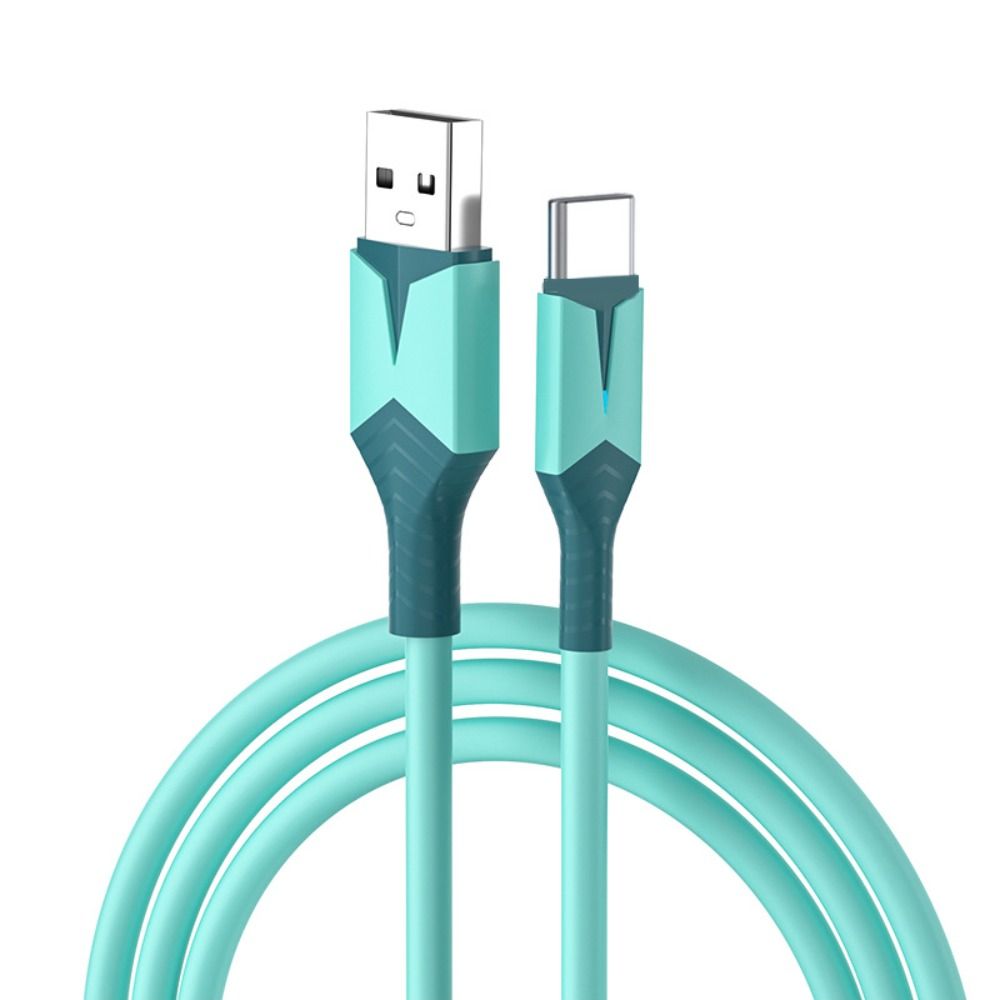 Sweolq usb loại c cáp sạc nhanh usb type c đèn led tpe type-c dữ liệu 3a usb dây dữ liệu mềm cáp dữ liệu silicon lỏng điện thoại di động