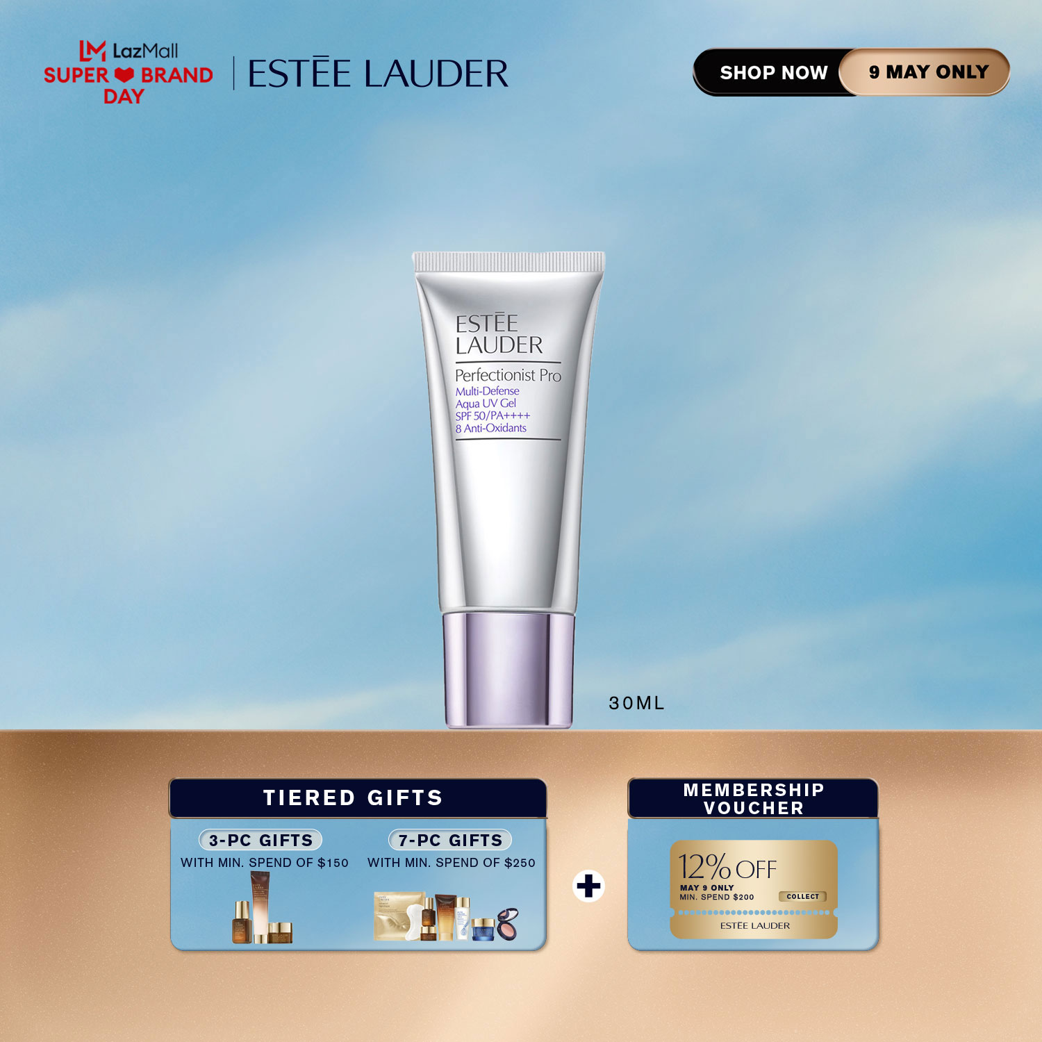 Estee Lauder Perfectionist Pro MultiDefense Aqua UV UltraLight SPF 30/PA+++ with 8 Anti