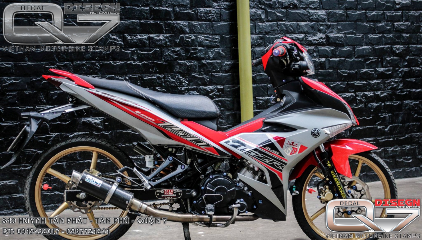 Tem rời exciter150 - đỏ xám