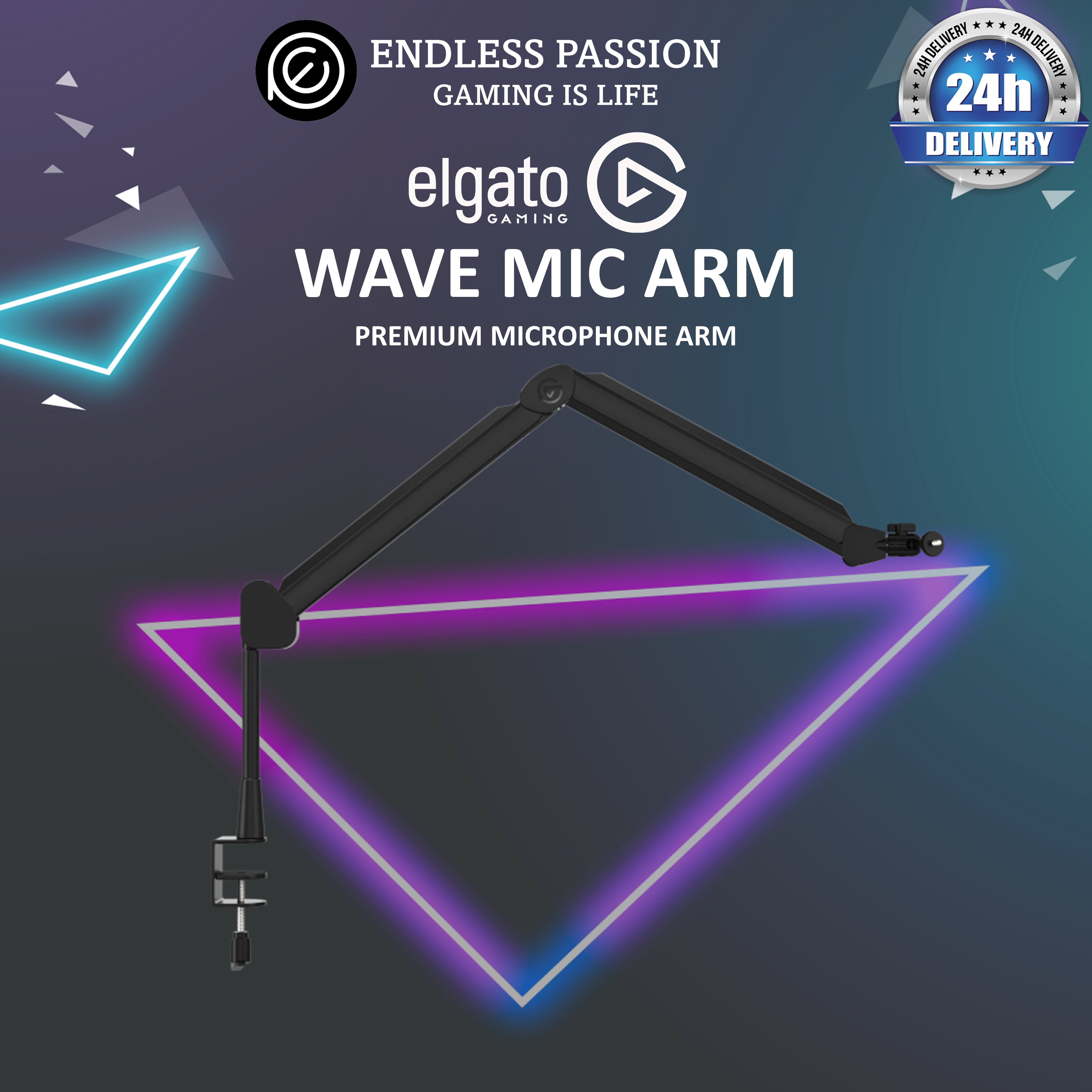Elgato Wave Mic Arm – Swivel Suspension Boom, Hidden Cable