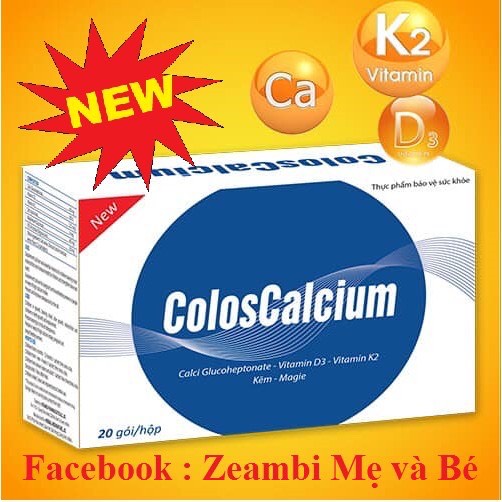 Canxi hữu cơ Coloscalcium Plus - Dạng gói pha
