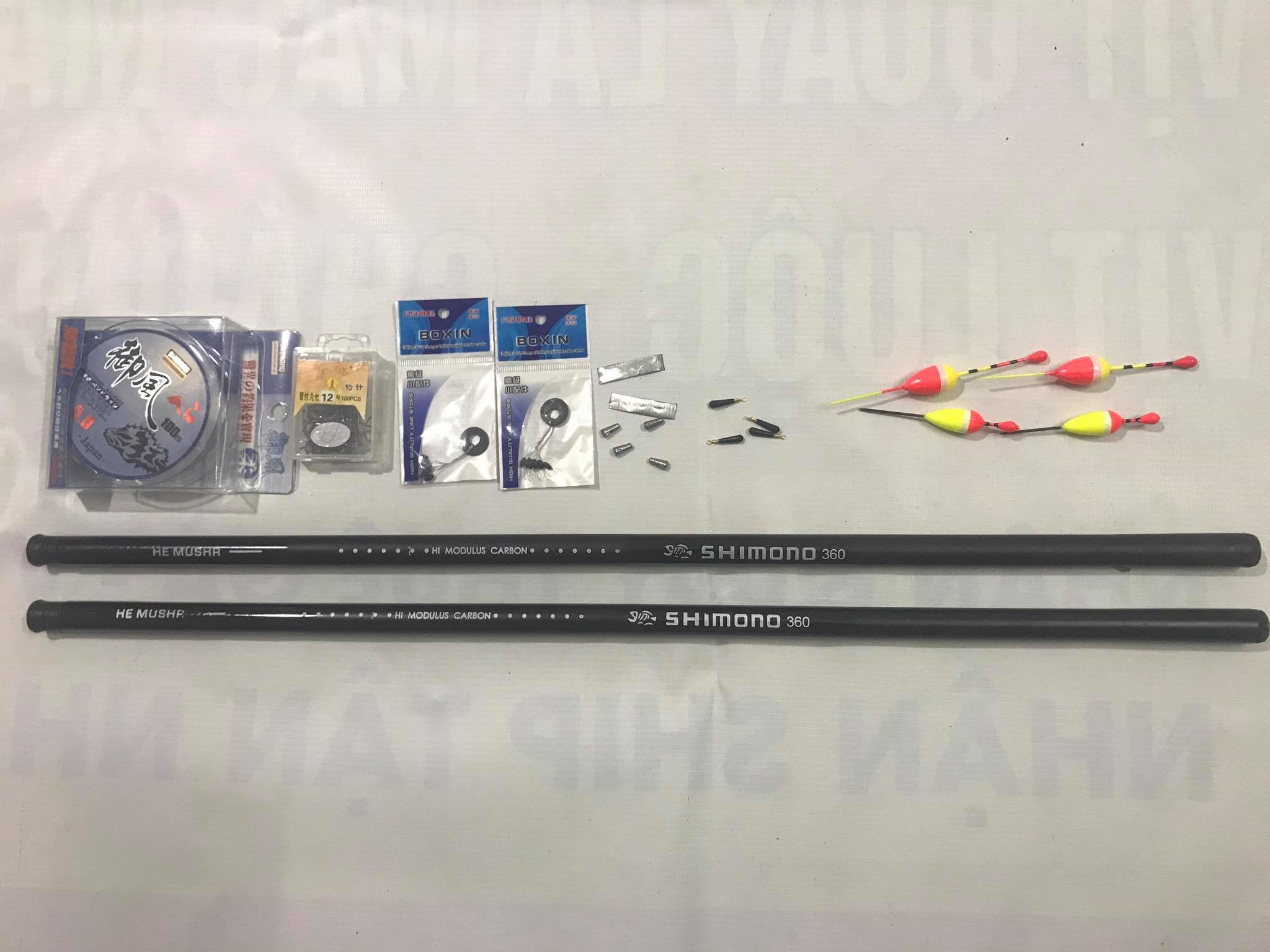 Combo 2 cần câu tay (450 +360) (~3m9 và 3m3) giá rẻ (tặng đầy đủ phụ kiện) - cần câu tay, cần câu tay shimano, cần câu tay giá rẻ, cần câu đơn TT Mart