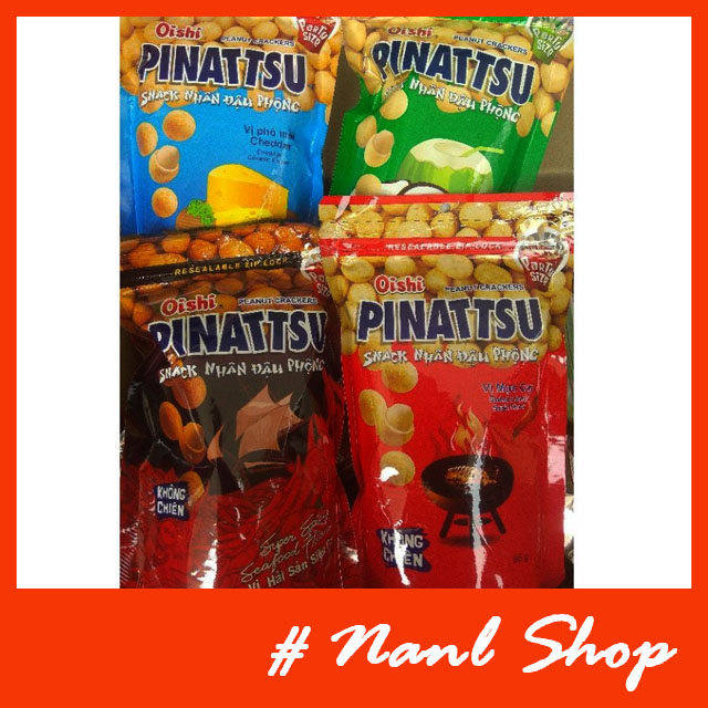 Snack Nhân Đậu Phộng Oishi Pinattsu Vị Cốt Dừa