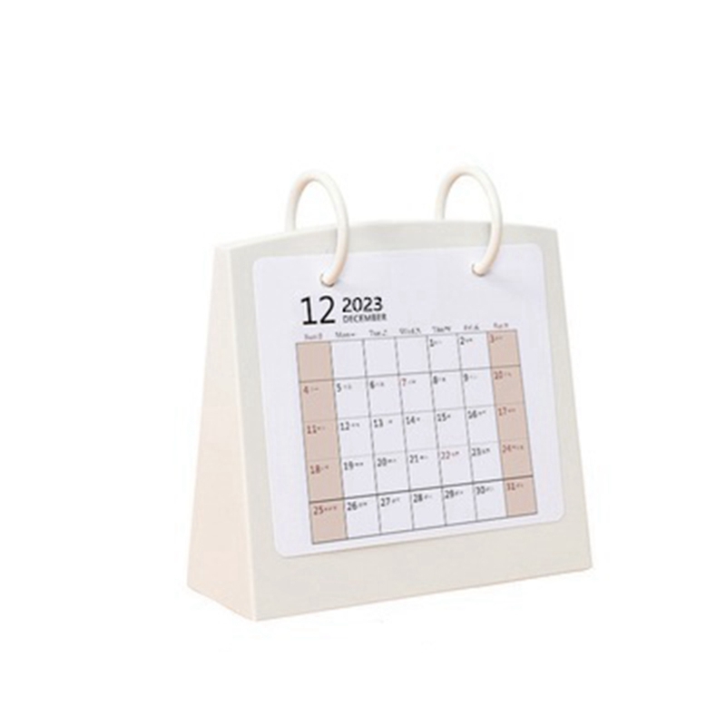 Desk standing calendar 2023 desktop small monthly planner table 