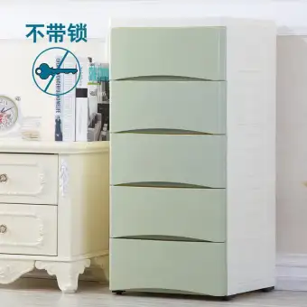 Thick Multilayer Drawer Type Plastic Storage Cabinet Baby Closet