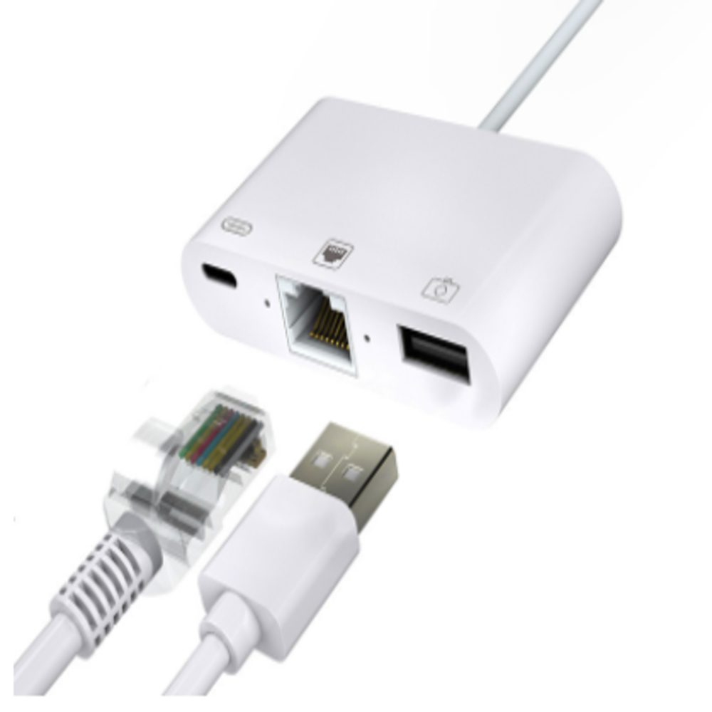 CÁP CHUYỂN ĐỔI HUB TYPE C TO LAN 3 IN 1  Lan + USB + TYPE C