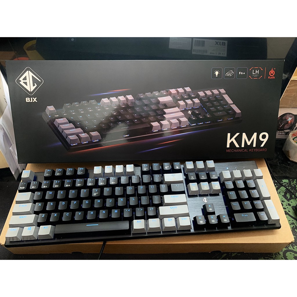 HCMBÀN PHÍM CƠ BJX KM9 New Full Size Blue và RED Switch thumbnail