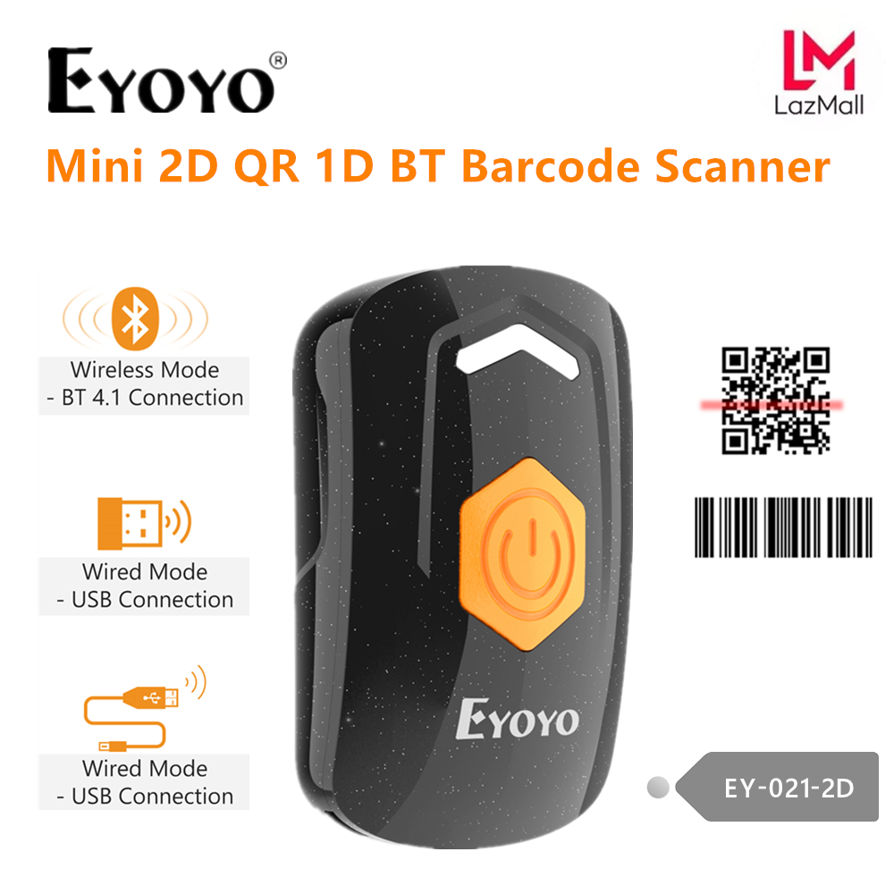 Eyoyo Máy Quét Mã Vạch Bluetooth 2D QR 1D Mini, Có Bluetooth & 2.4G Không Dây & USB Có Dây 3 Chế Độ Kết Nối, Máy Quét Hình Ảnh Ma Trận Dữ Liệu PDF417 Di Động Cho iPad, iPhone, Android, Máy Tính Bảng