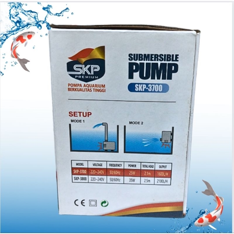 Pompa kolam hidroponik aquarium SKP 3700