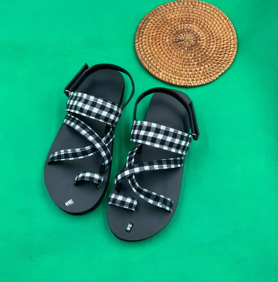 Dép xăng đan nữ A112 ca rô ( thới giới sandal )
