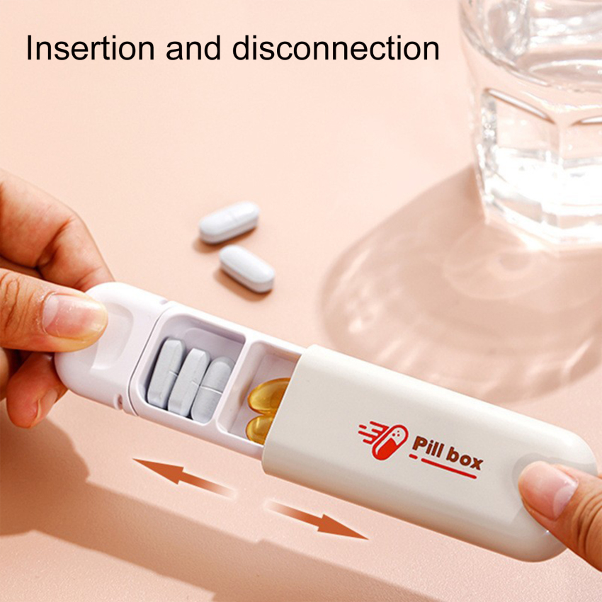 Xách tay mini Pill Divider hộp 3 hộp chia phần thuốc cho không thấm nước Pill trường hợp Organizer Dispenser 7 ngày hộp lưu trữ thuốc