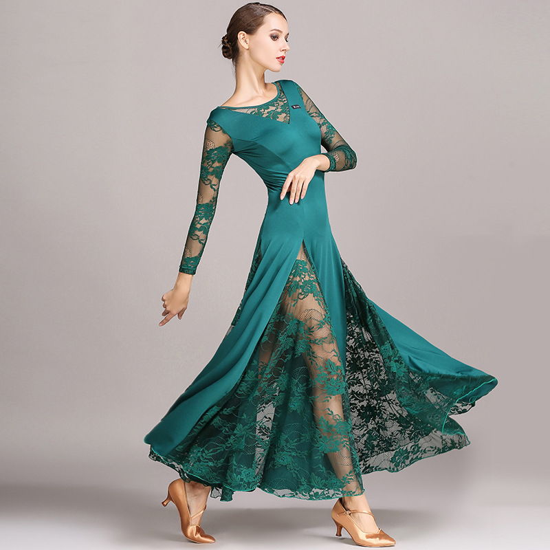 Váy Khiêu Vũ Hiện Đại Váy Khiêu Vũ Điệu Nhảy Tango Tiêu Chuẩn Quốc Gia Váy  Ren Dài Khâu | Lazada.vn