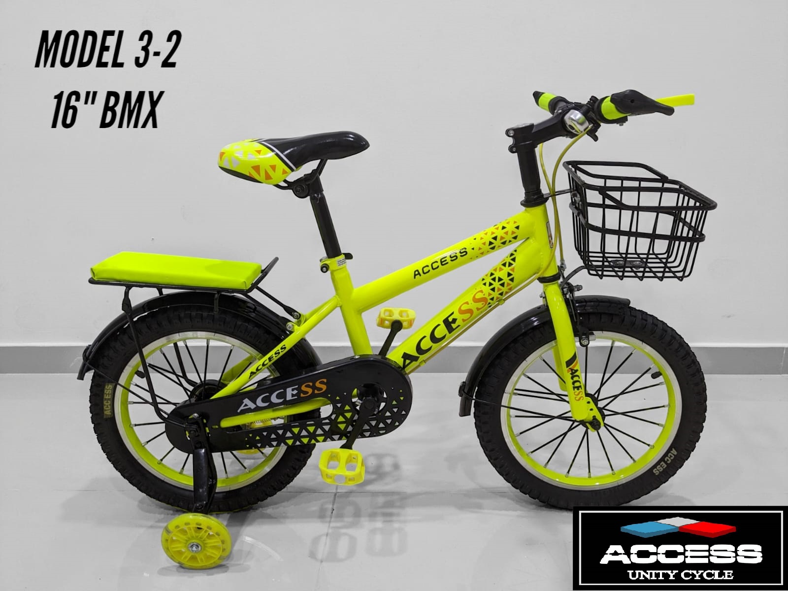 ACCESS BMX Kids Bicycle Model 3-2 MTB Blue Color. Available Sizes :12 Inch / 16 Inch / 20 Inch Bicycle Accessories. 