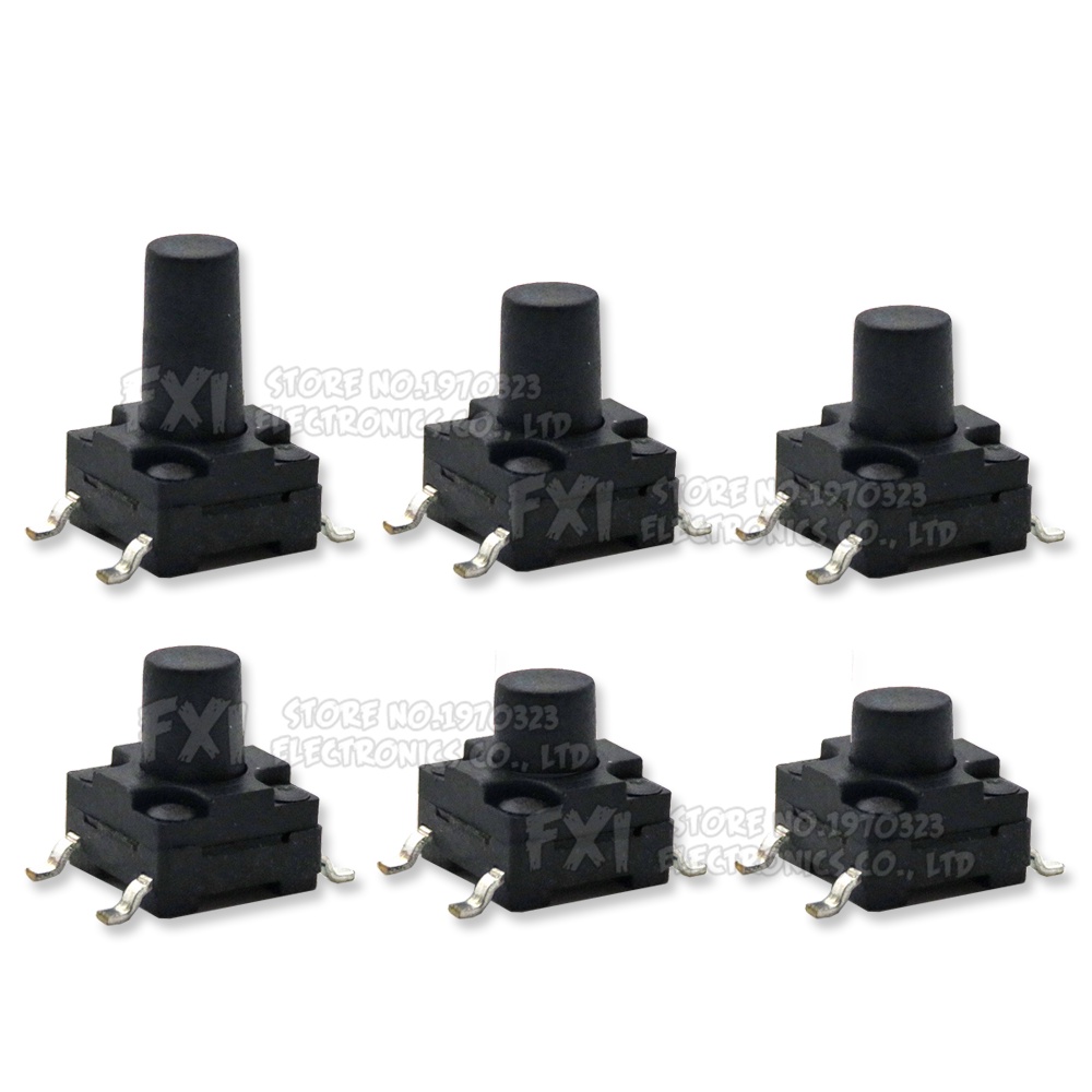 20 cái 6x6 PCB xúc giác nút bấm nhỏ chuyển SMD nhúng 4pin công tắc kích hoạt siêu nhỏ 6*6*4.3/5/6/7/8mm 6x6*4.3mm 5mm 6mm 7mm 8mm không thấm nước