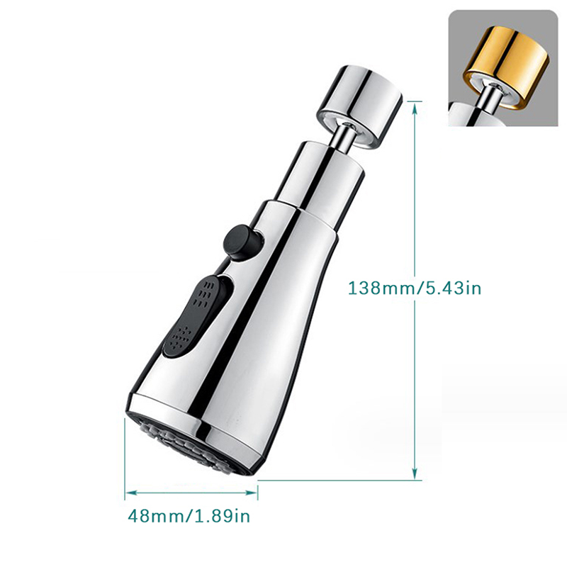 Universal 360° Rotate Kitchen Faucet Extender Aerator Plastic Splash Filter Kitchen Washbasin Faucet Bubbler Nozzle