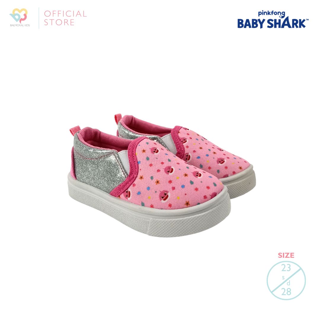 Sepatu Slip On Anak Girls Pinkfong Baby Shark Usia Tahun PF