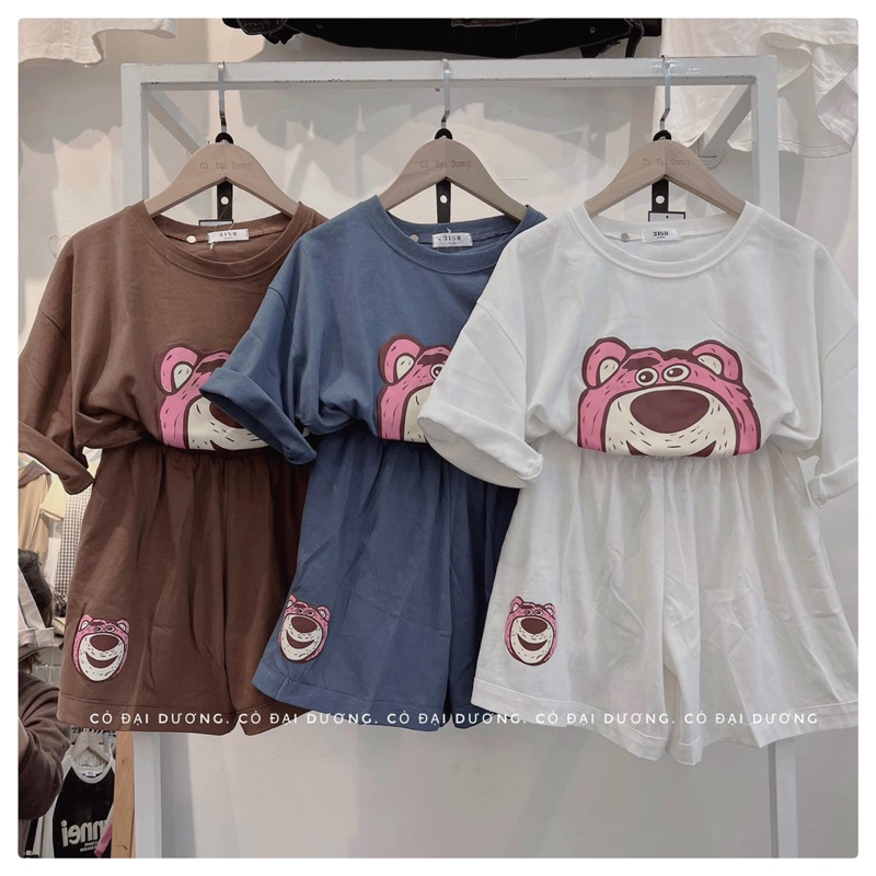 Set Bộ Gấu Mặt Hồng, Set Bộ Đùi