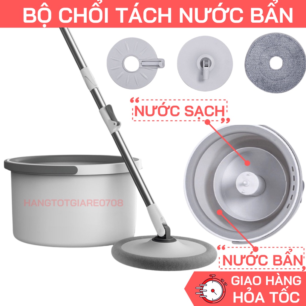 Cây chổi lau nhà thông minh thế hệ mới, cây lau nhà 360, chổi lau nhà xoay 360, cây lau nhà tự vắt, chổi lau nhà tự vắt xoay 360, chổi tách nước, cây lau nhà tách nước