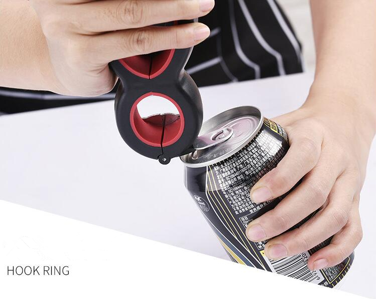 Stainless Steel Manual Opener 6 in 1 lid jar opener, screw cap jar bottle opener, manual non slip, 6-in-1 multifunctional bottle opener. 