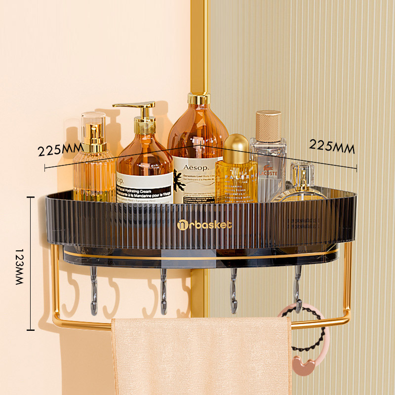 ZUOGUAN Bathroom bathroom storage shelf Free of drilling toilet hand washing toilet basin wall triangle storage shelf Bath wall hanging