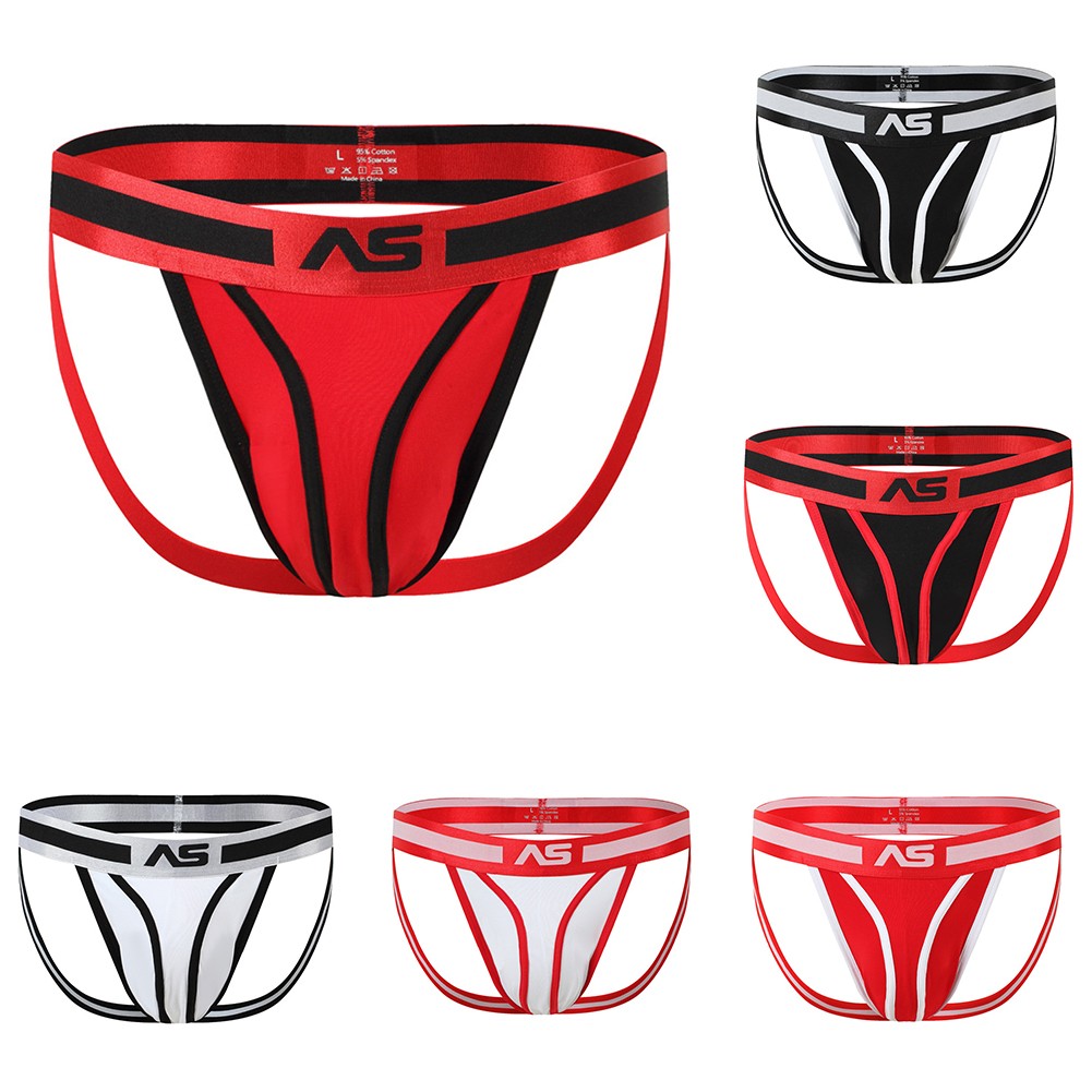 【MOMLOVE】 Breathable Mens Jock Strap Underwear Backless Jockstrap Briefs Male G String