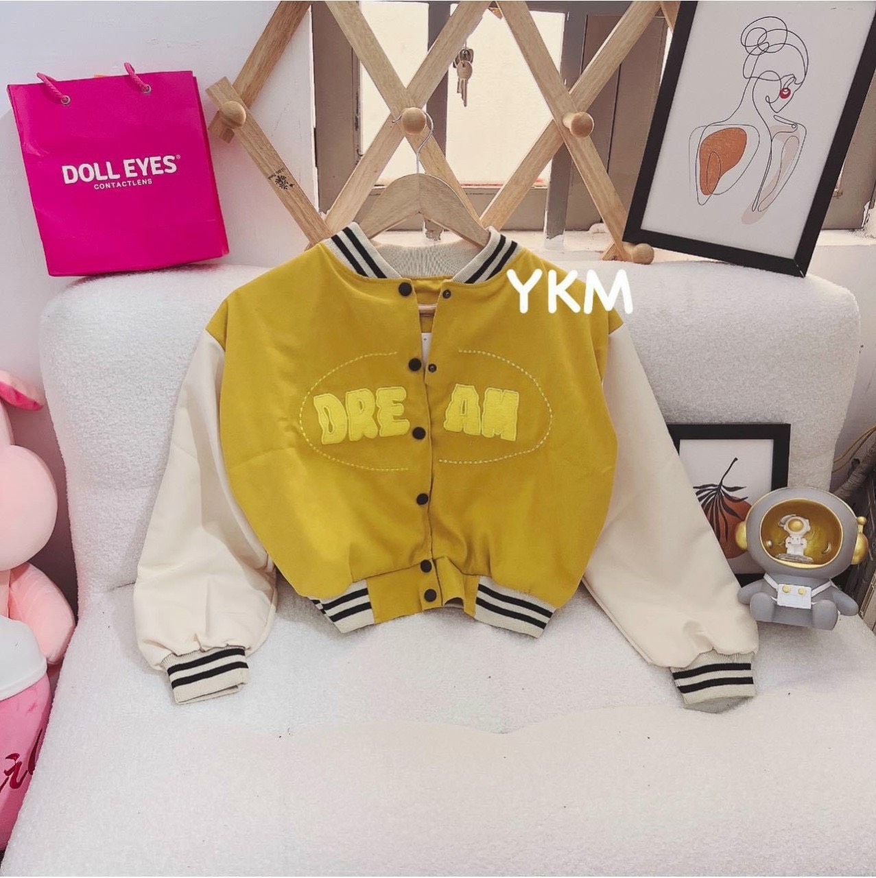 Áo Khoác BomBer Da lộn Kiểu CropTop 2 Lớp-TP