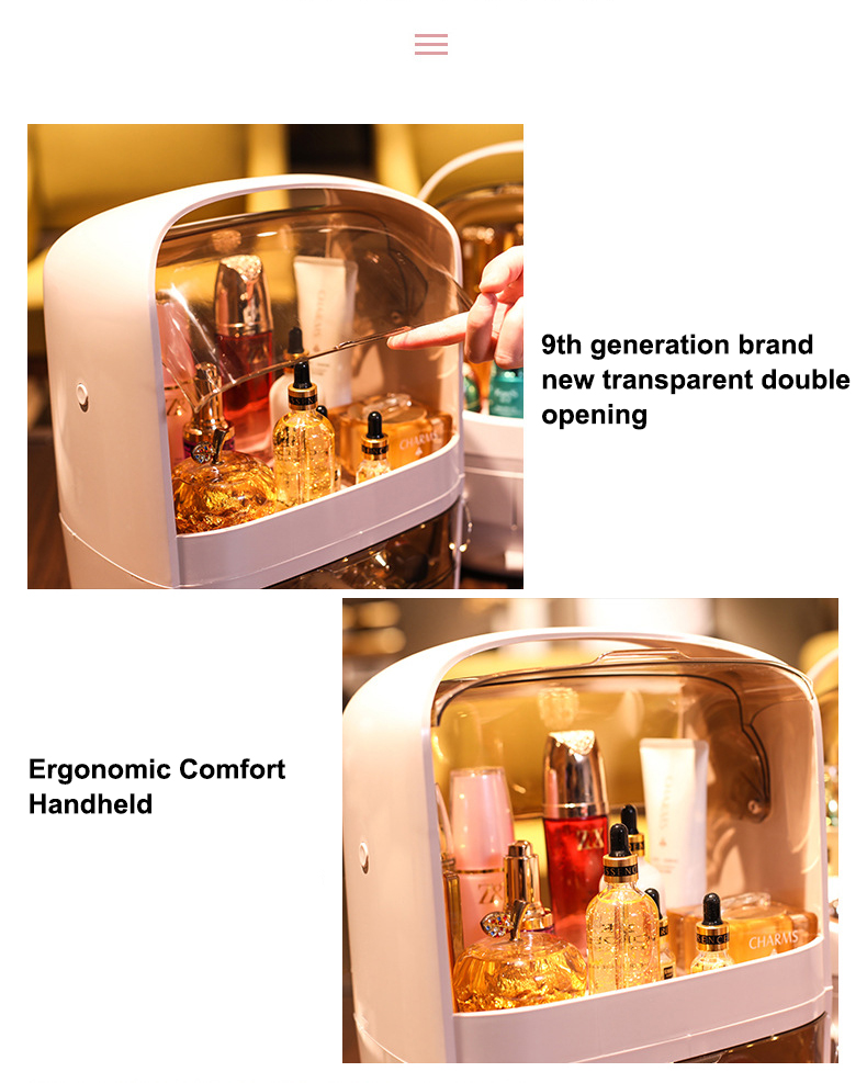 Storage box storage box Drawer storage box Cosmetic storage box Large-capacity desktop storage box Dust-proof skin care product storage box with cover
