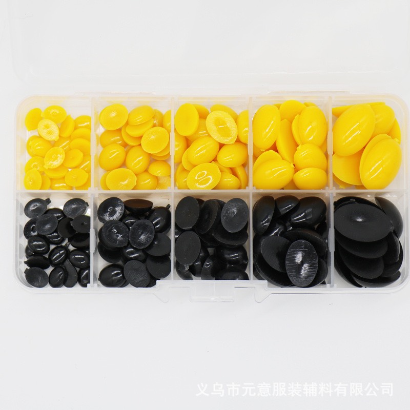 10 Mắt thú dán hình Oval nhiều cỡ