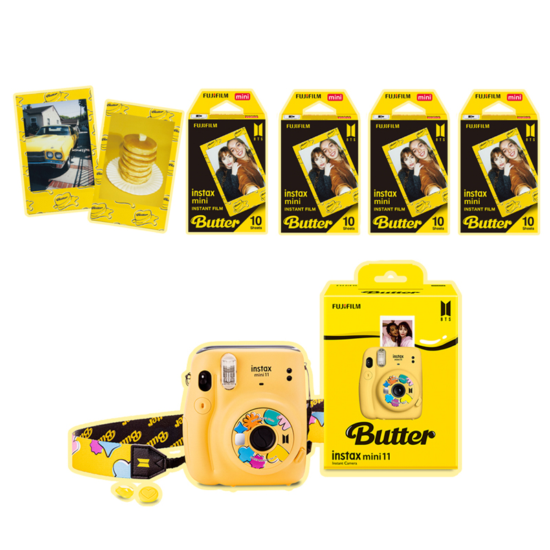 BTS Butter instax mini 11 カメラ + フィルム5パック Fujifilm Instax Mini 11 BTS Butter Version Instant Camera