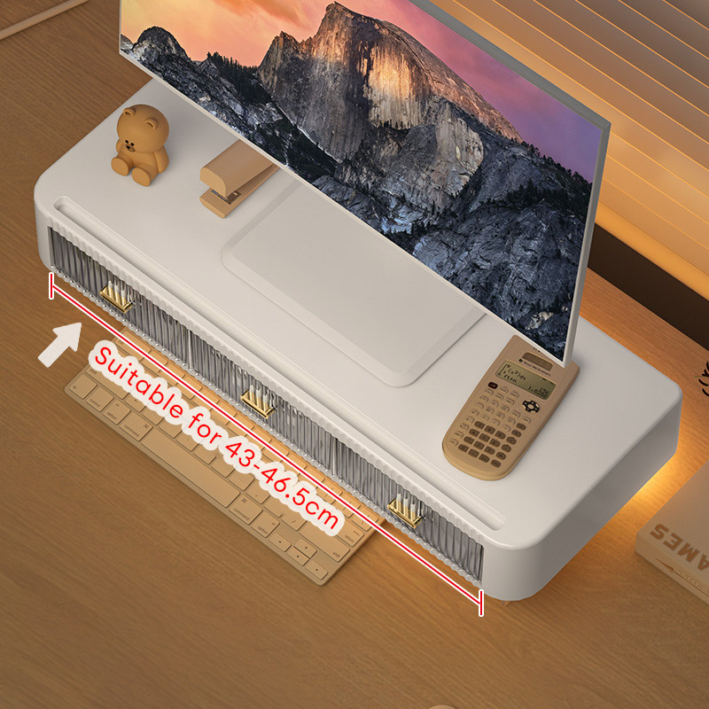 Desktop Computer Monitor, Elevated Office, Desktop Neck Protector, Screen Base, Bracket, Organizer, Storage Box, Lights