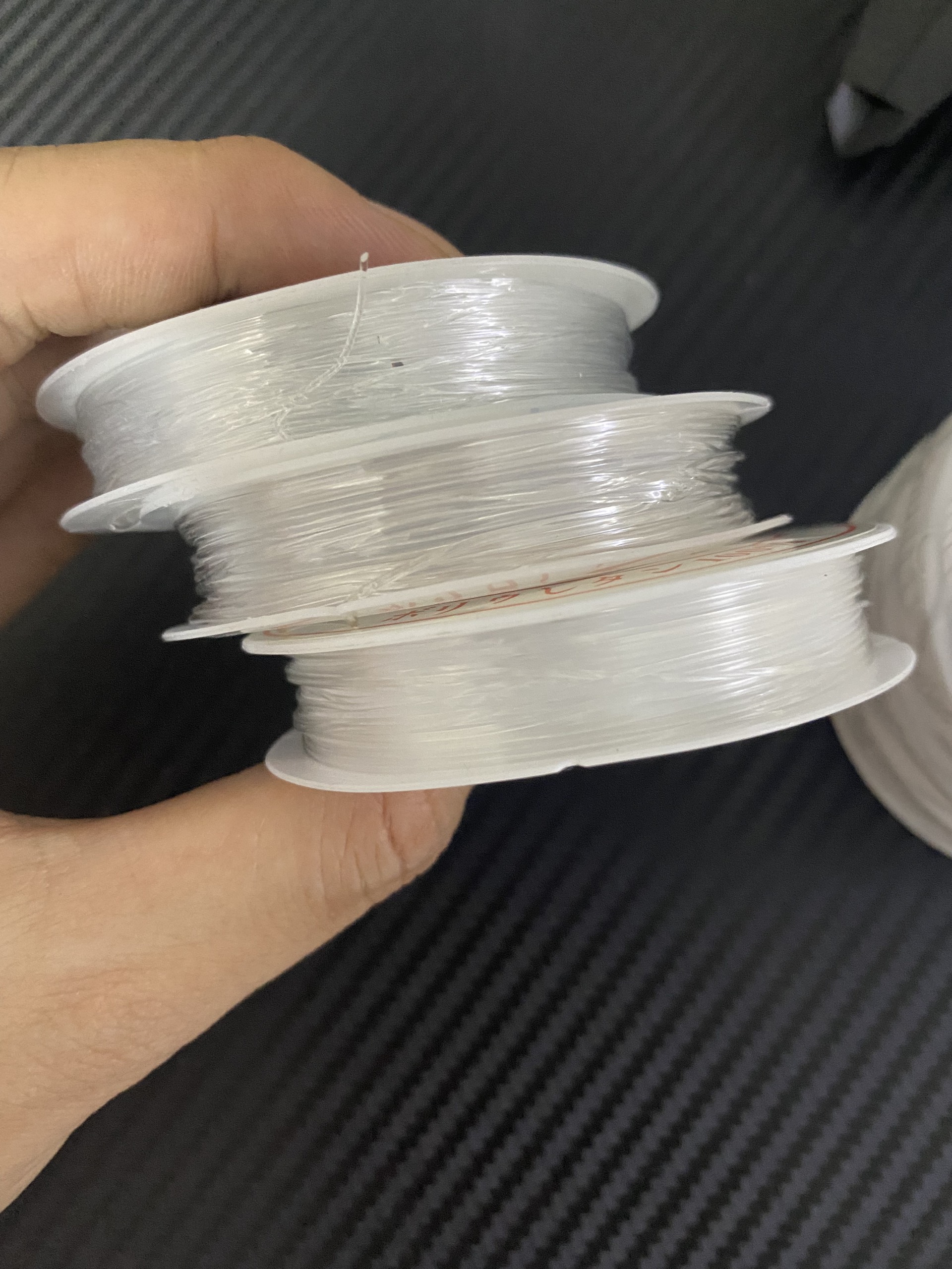 Cuộn dây cước trắng/ màu xỏ hạt handmade size 0.8mm-1mm