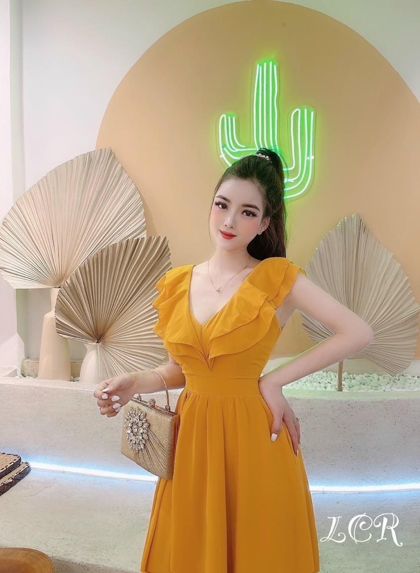 đàm maxi bèo hai màu cute đẹp chuẩn size ld22