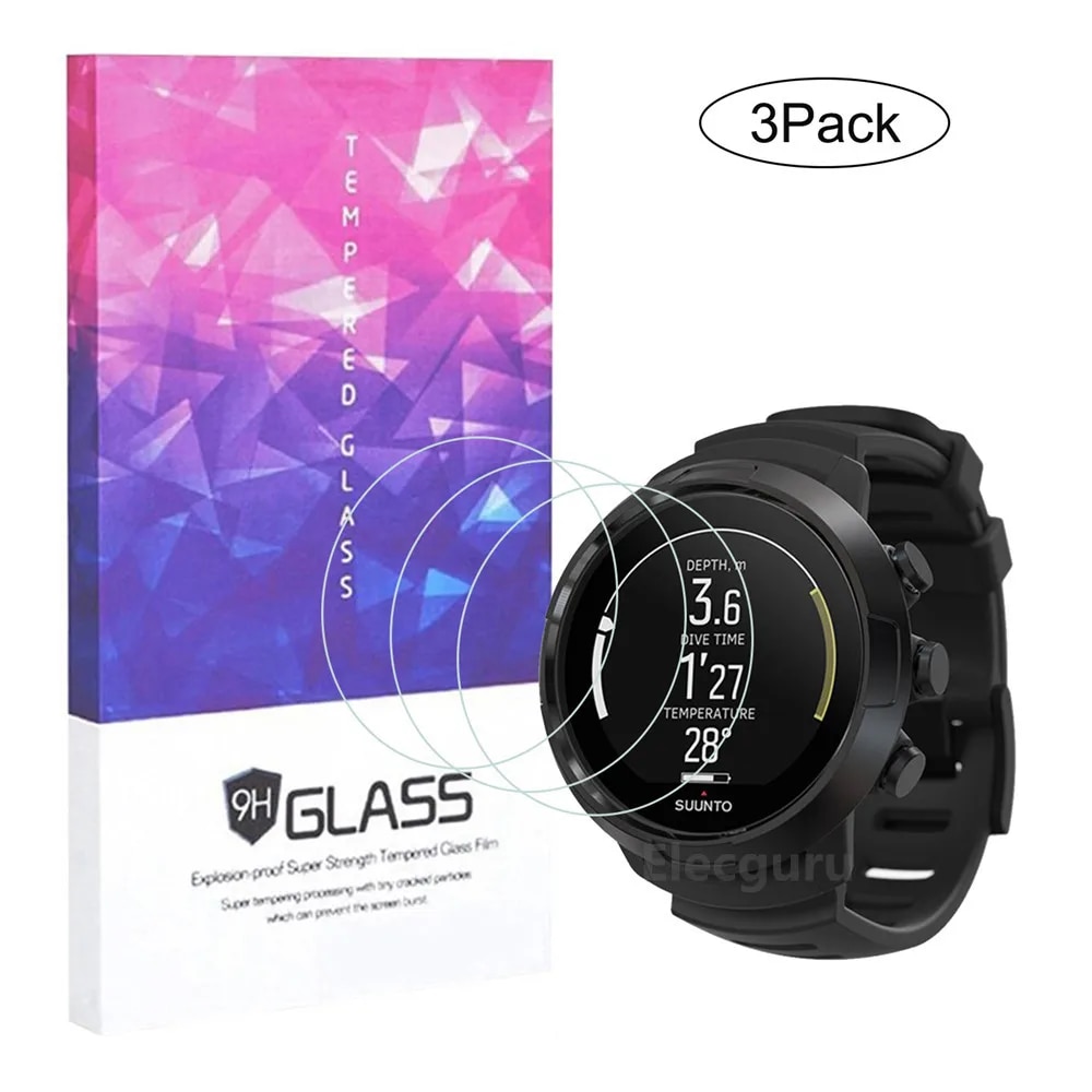 【Clearance sale】 3pcs For Suunto D5 Dive Computer Smartwatch Tempered Glass Full Screen Protector Clear Anti-Scratch Anti-Shatter Protective Film