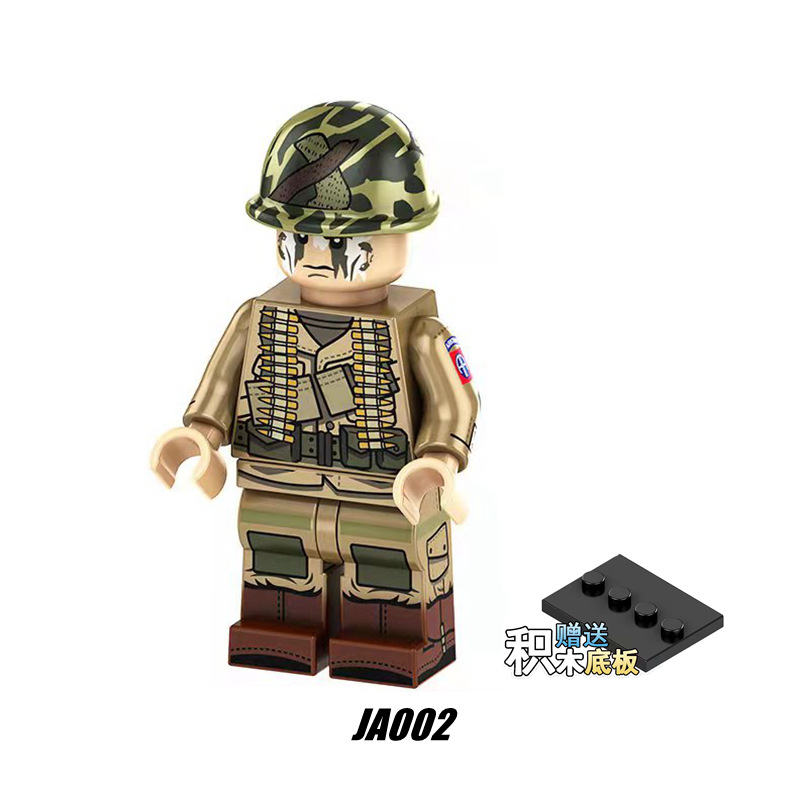 Mini Nhân Vật Lính Mỹ Trong Thế Chiến 2 JA001 JA002 - Lắp Ráp Đồ Chơi WWII