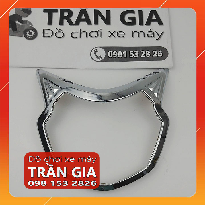 Ốp viền đèn pha xe vision 2021-2022-2023 xi inox cacbon - phụ kiện trang trí vision đời mới