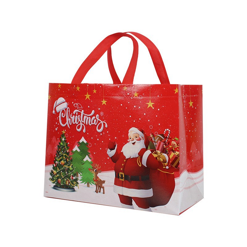 Festive Santa Gift Bag Santa Claus Waterproof Gift Bag Waterproof Christmas Gift Bag Santa Claus Gift Bag Non-woven Santa Tote Bag