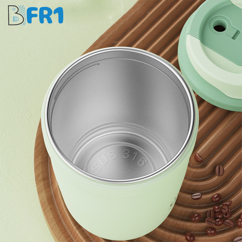 BFR1 Self Stirring Mug Auto Self Mixing Stainless Steel Cup Rechargeable Portable Multi-Function Automatic Stirring Coffee Mug For Office School Gym Home Travelling Afternoon Tea Time